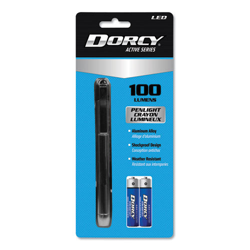 Image of DORCY® 100 Lumen Led Penlight, 2 Aaa Batteries (included), Silver