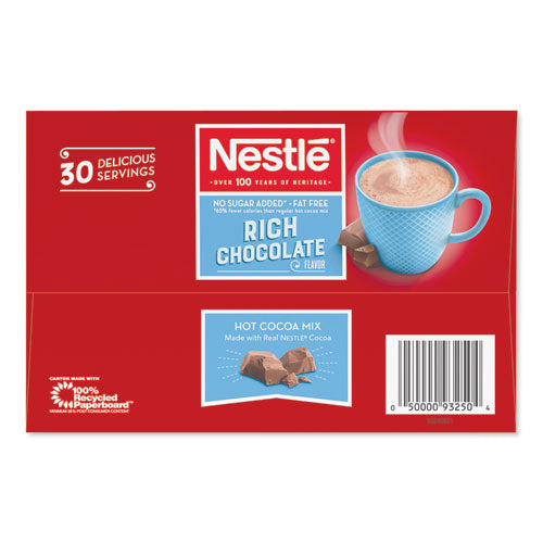 Image of Nestle® No-Sugar-Added Hot Cocoa Mix Envelopes, Rich Chocolate, 0.28 Oz Packet, 30/box