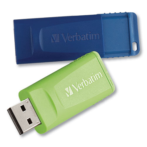 Image of Verbatim® Store 'n' Go Usb Flash Drive, 64 Gb, Assorted Colors, 2/pack