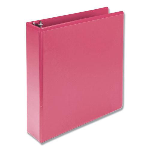 Image of Samsill® Earth's Choice Plant-Based Durable Fashion View Binder, 3 Rings, 2" Capacity, 11 x 8.5, Berry, 2/Pack
