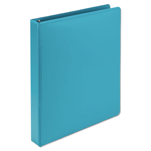 Image of Samsill® Earth's Choice Plant-Based Durable Fashion View Binder, 3 Rings, 1" Capacity, 11 x 8.5, Turquoise, 2/Pack