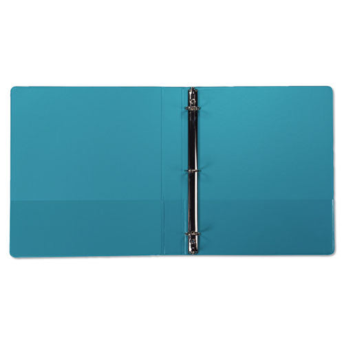 Image of Samsill® Earth's Choice Plant-Based Durable Fashion View Binder, 3 Rings, 1" Capacity, 11 x 8.5, Turquoise, 2/Pack