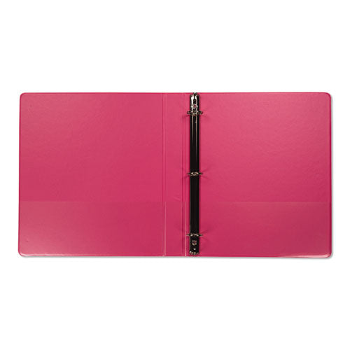 Image of Samsill® Earth's Choice Plant-Based Durable Fashion View Binder, 3 Rings, 1" Capacity, 11 x 8.5, Berry, 2/Pack