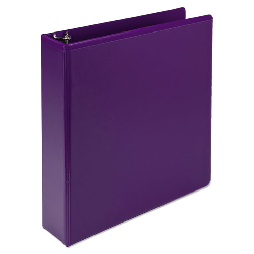 Image of Samsill® Earth's Choice Plant-Based Durable Fashion View Binder, 3 Rings, 2" Capacity, 11 x 8.5, Purple, 2/Pack