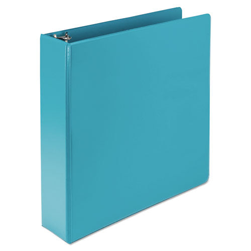 Image of Samsill® Earth's Choice Plant-Based Durable Fashion View Binder, 3 Rings, 2" Capacity, 11 x 8.5, Turquoise, 2/Pack