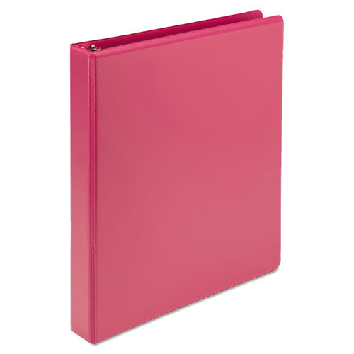Image of Samsill® Earth's Choice Plant-Based Durable Fashion View Binder, 3 Rings, 1" Capacity, 11 x 8.5, Berry, 2/Pack