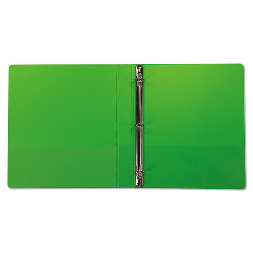 Image of Samsill® Earth's Choice Plant-Based Durable Fashion View Binder, 3 Rings, 1" Capacity, 11 x 8.5, Lime, 2/Pack