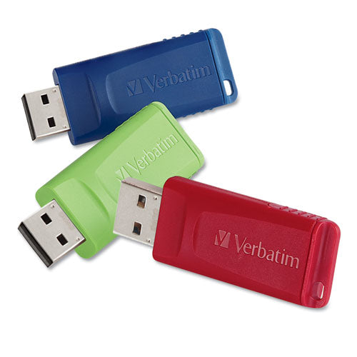 Image of Verbatim® Store 'n' Go Usb Flash Drive, 32 Gb, Assorted Colors, 3/pack