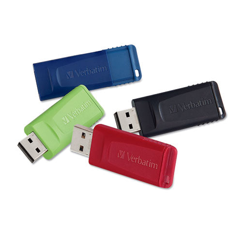 Image of Verbatim® Store 'n' Go Usb Flash Drive, 16 Gb, Assorted Colors, 4/pack