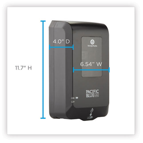 Image of Georgia Pacific® Professional Pacific Blue Ultra Automated Touchless Soap/sanitizer Dispenser, 1,000 Ml, 6.54 X 11.72 X 4, Black
