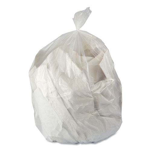 Image of Heritage Linear Low-Density Can Liners, 7 gal, 0.35 mil, 20" x 21", Clear, Flat Pack, 1,000/Carton