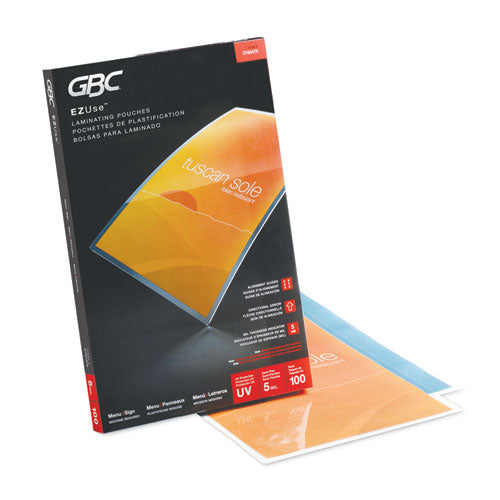 Image of GBC® Ezuse Thermal Laminating Pouches, 5 Mil, 11.5" X 17.5", Gloss Clear, 100/box