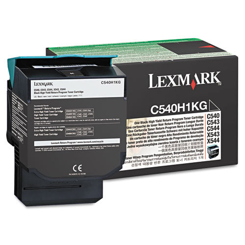 Image of Lexmark C540h1kg Return Program High-Yield Toner, 2,500 Page-Yield, Black