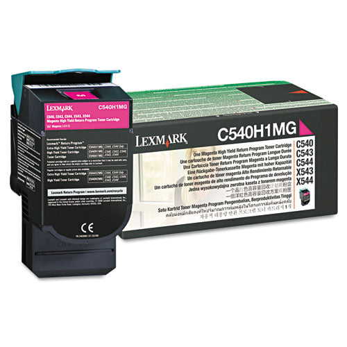 Image of Lexmark C540h1mg Return Program High-Yield Toner, 2,000 Page-Yield, Magenta