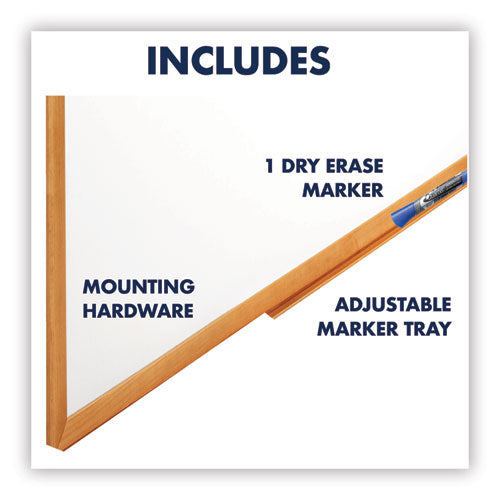 Image of Quartet® Classic Series Total Erase Dry Erase Boards, 36" x 24", White Surface, Oak Finished Fiberboard (MDF) Frame