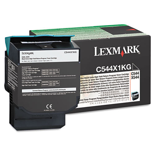 Image of Lexmark C544x1kg Return Program Extra High-Yield Toner, 6,000 Page-Yield, Black
