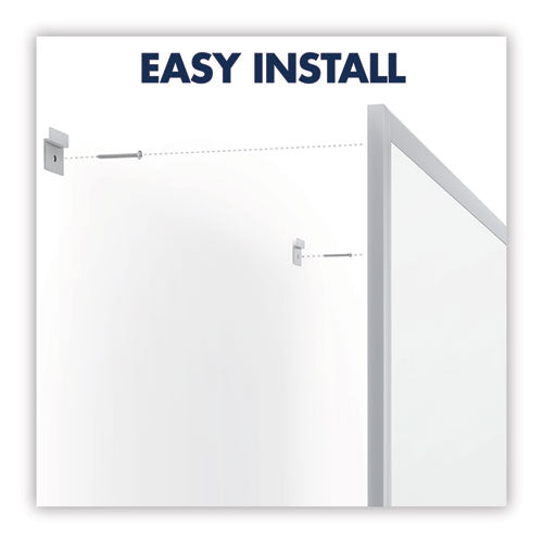 Image of Quartet® Classic Series Nano-Clean Dry Erase Board, 72" x 48", White Surface, Satin Aluminum Frame