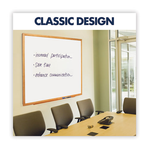 Image of Quartet® Classic Series Total Erase Dry Erase Boards, 36" x 24", White Surface, Oak Finished Fiberboard (MDF) Frame