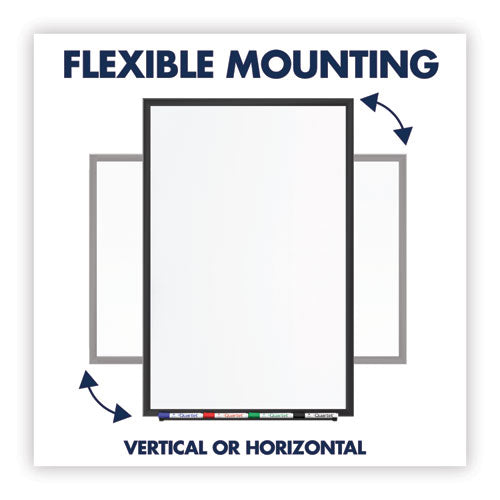 Image of Quartet® Classic Series Total Erase Dry Erase Boards, 48" x 36", White Surface, Black Aluminum Frame