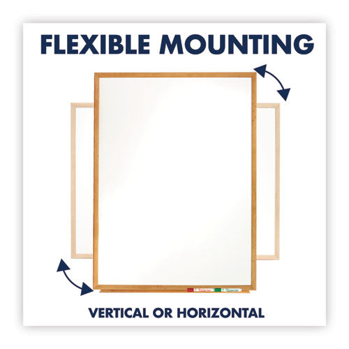 Image of Quartet® Classic Series Total Erase Dry Erase Boards, 36" x 24", White Surface, Oak Finished Fiberboard (MDF) Frame