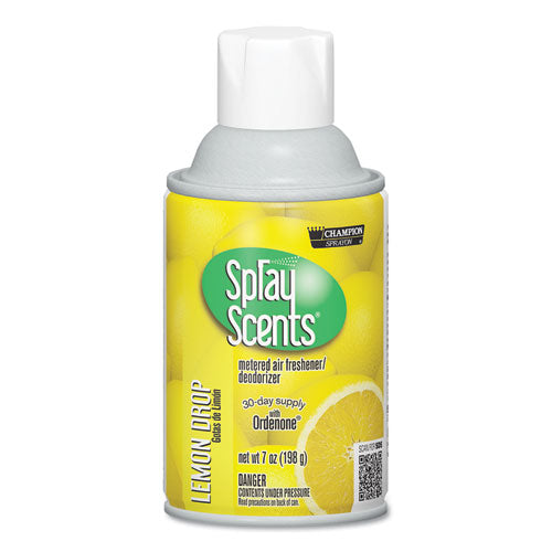 Image of Chase Products Champion Sprayon SPRAYScents Metered Air Freshener Refill, Lemon, 7 oz Aerosol, Spray 12/Carton