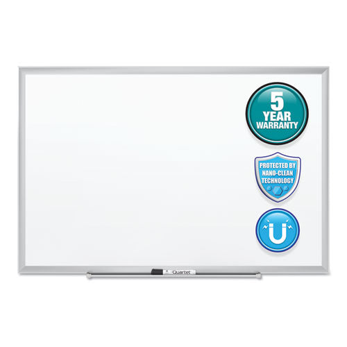 Image of Quartet® Classic Series Nano-Clean Dry Erase Board, 72" x 48", White Surface, Satin Aluminum Frame
