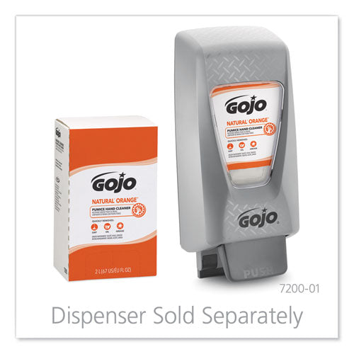 Image of GOJO® NATURAL ORANGE Pumice Hand Cleaner Refill, Citrus Scent, 2,000 mL, 4/Carton