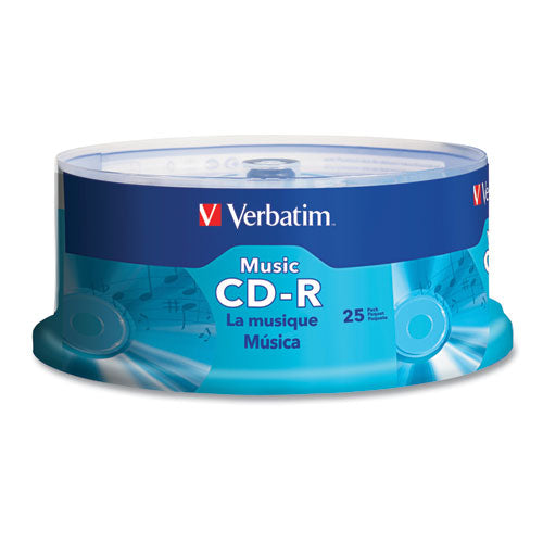 Image of Verbatim® Cd-R Music Recordable Disc, 700 Mb/80 Min, 40x, Spindle, Silver, 25/pack