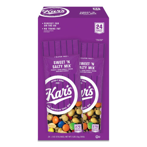 Image of Kar's Nuts Caddy, Sweet 'n Salty Mix, 2 Oz Packets, 24/box