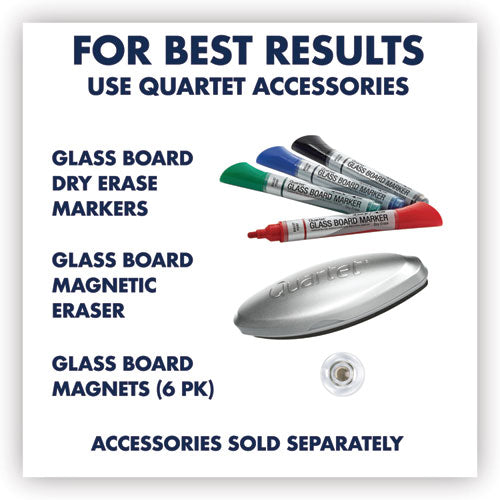 Image of Quartet® Infinity Magnetic Glass Calendar Board, Monthly Planning/Scheduling, 24" x 18", White Surface