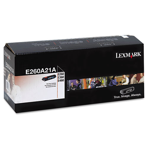 Image of Lexmark E260a21a Toner, 3,500 Page-Yield, Black