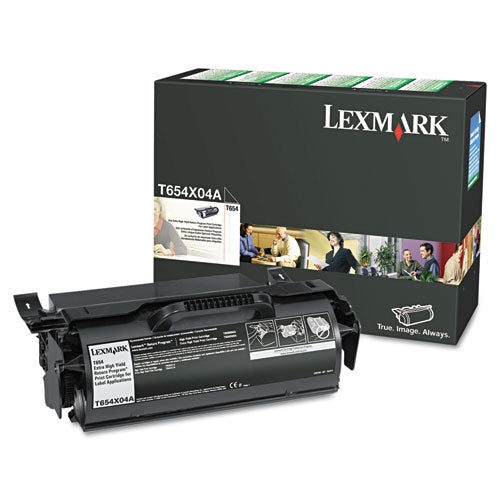 Image of Lexmark T654x04a Return Program Extra High-Yield Toner, 36,000 Page-Yield, Black