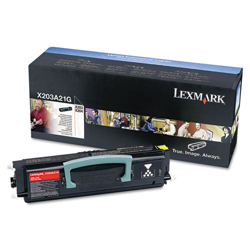 Image of Lexmark X203a11g Return Program Toner, 2,500 Page-Yield, Black