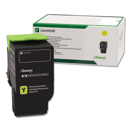 Image of Lexmark 78c1uy0 Return Program Toner, 7,000 Page-Yield, Yellow