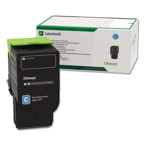 Image of Lexmark 78c1uc0 Return Program Toner, 7,000 Page-Yield, Cyan