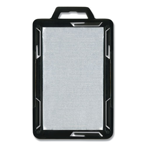 Image of Advantus Secure-Two Card RFID Blocking Badge, Horizontal/Vertical, Black 3.68" x 2.38" Holder, 3.38" x 2.13" Insert, 20/Pack