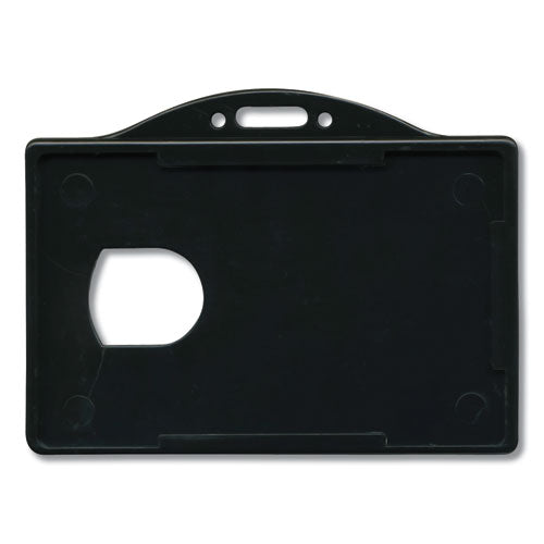Image of Advantus ID Card Holders, Horizontal, Black 3.68" x 2.38" Holder, 3.38" x 2.13" Insert, 25/Pack