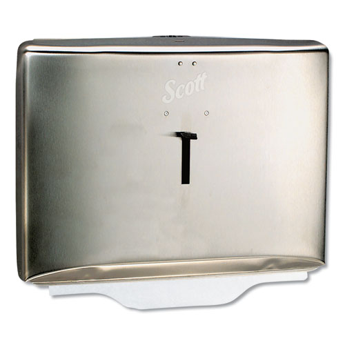 Image of Scott® Personal Seat Cover Dispenser, 16.6 X 2.5 X 12.3, Stainless Steel