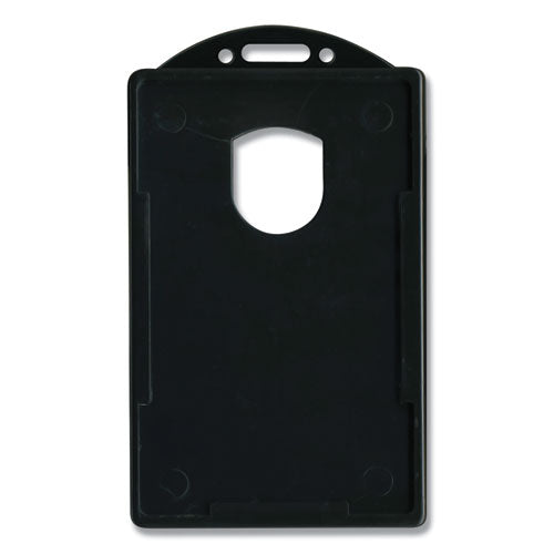 Image of Advantus ID Card Holders, Vertical, Black 2.38" x 3.68" Holder, 2.13" x 3.38" Insert, 25/Pack