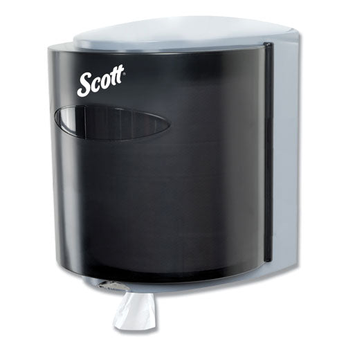 Image of Scott® Roll Center Pull Towel Dispenser, 10.3 x 9.3 x 11.9, Smoke/Gray
