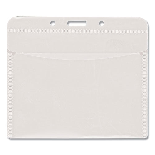 Image of Advantus PVC-Free Badge Holders, Horizontal, Clear 4.5" x 4" Holder, 4.13" x 3.25" Insert, 50/Pack