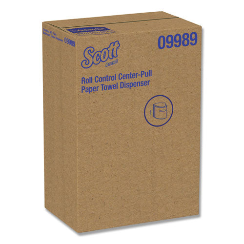 Image of Scott® Roll Center Pull Towel Dispenser, 10.3 x 9.3 x 11.9, Smoke/Gray