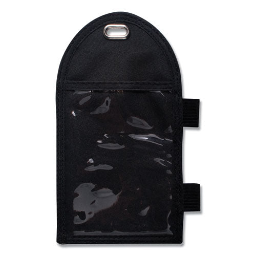 Image of Advantus Badge Holder with Pen Loop, Vertical, Black 3.25" x 6" Holder, 2.75" x 3.5" Insert, 12/Box