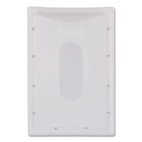 Image of Advantus Clear ID Card Holder, Horizontal, Clear 2.31" x 3.69" Holder, 2.13" x 3.38" Insert, 25/Pack