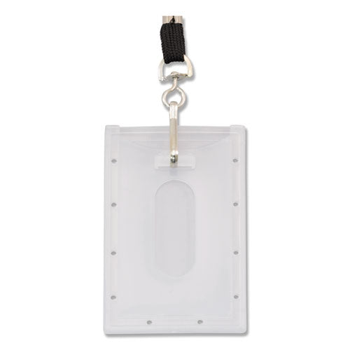 Image of Advantus Clear ID Card Holder, Horizontal, Clear 2.31" x 3.69" Holder, 2.13" x 3.38" Insert, 25/Pack