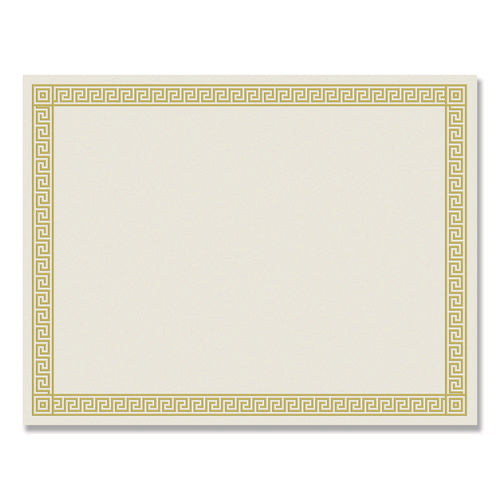 Image of Great Papers!® Foil Border Certificates, 8.5 X 11, Ivory/gold With Channel Gold Border, 12/pack