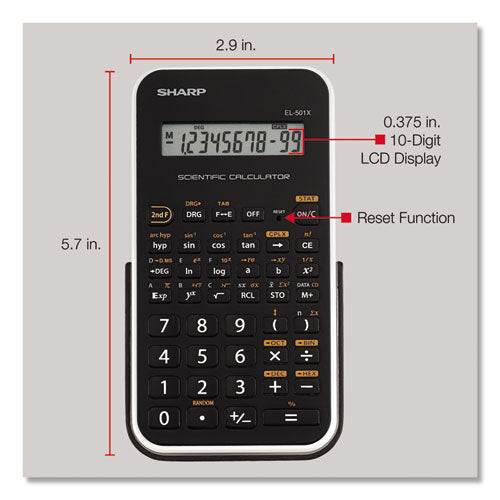 Image of Sharp® El-501xbwh Scientific Calculator, 10-Digit Lcd