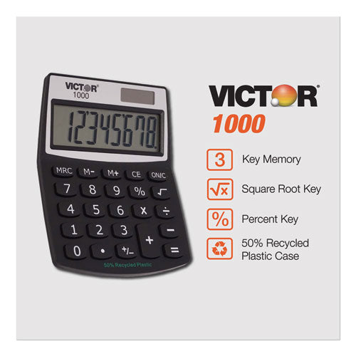 Image of Victor® 1000 Minidesk Calculator, 8-Digit LCD
