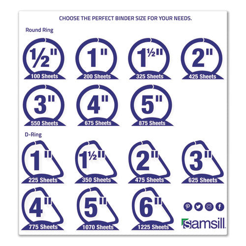 Image of Samsill® Earth's Choice Plant-Based D-Ring View Binder, 3 Rings, 1.5" Capacity, 11 x 8.5, White