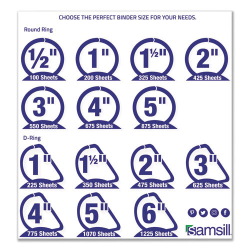 Image of Samsill® Earth's Choice Plant-Based D-Ring View Binder, 3 Rings, 3" Capacity, 11 x 8.5, White